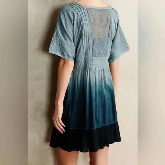 Holding Horses Anthropologie Ocean Dipped Tunic Dress. Size XS - Picture 2 of 11